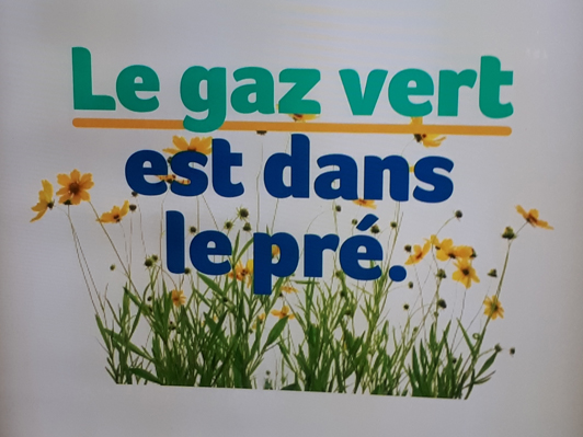 Le gaz vert est dans le pré